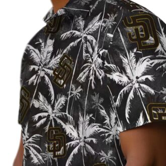 Tropical San Diego Padres Hawaiian Summer Shirt - Brown Palm Leaves Design for MLB Fans