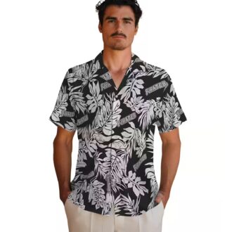 Black Monstera Leaf Pittsburgh Pirates Hawaiian Shirt - Tropical Baseball Gift