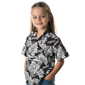 Black Monstera Leaf Pittsburgh Pirates Hawaiian Shirt - Tropical Baseball Gift