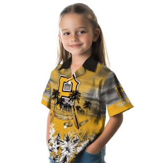 Custom Pittsburgh Pirates Black Hawaiian Shirt - Tropical Canoe Beach Gift for Fans