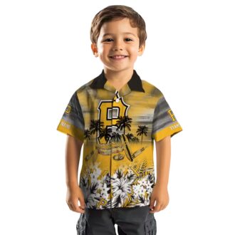 Custom Pittsburgh Pirates Black Hawaiian Shirt - Tropical Canoe Beach Gift for Fans