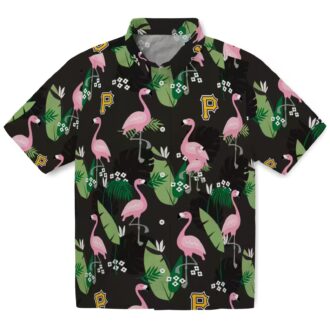Limited Edition Pittsburgh Pirates Flamingo Leaf Hawaiian Shirt - MLB Tropical Summer Shirt
