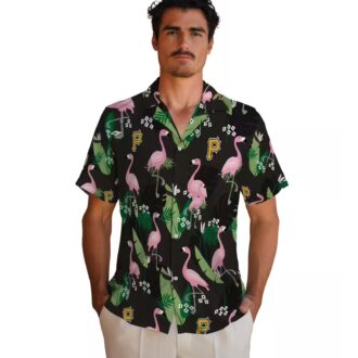 Limited Edition Pittsburgh Pirates Flamingo Leaf Hawaiian Shirt - MLB Tropical Summer Shirt