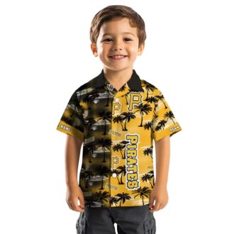 Men’s Pittsburgh Pirates Aloha Hawaiian Shirt - Custom Black Palm Fanwear for Game Day