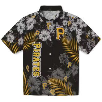 Men’s Pittsburgh Pirates Floral Shirt - Tropical Hawaiian Black MLB Apparel