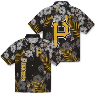 Men’s Pittsburgh Pirates Floral Shirt - Tropical Hawaiian Black MLB Apparel