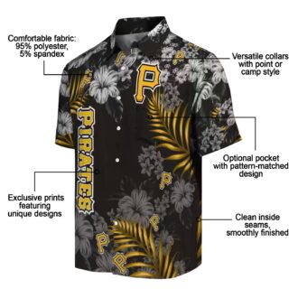 Men’s Pittsburgh Pirates Floral Shirt - Tropical Hawaiian Black MLB Apparel