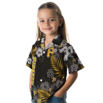 Men’s Pittsburgh Pirates Floral Shirt - Tropical Hawaiian Black MLB Apparel