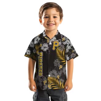 Men’s Pittsburgh Pirates Floral Shirt - Tropical Hawaiian Black MLB Apparel
