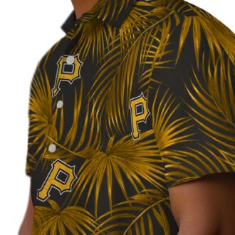 MLB Pittsburgh Pirates Leafy Palms Shirt - Summer Aloha Hawaiian Shirt for Fans