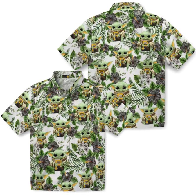 Official Pittsburgh Pirates Tropical Yoda Green Hawaiian Shirt - MLB Fan Summer Style