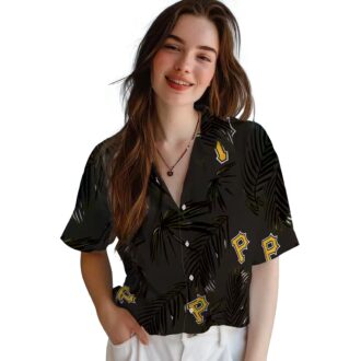 Palm Leaf Pittsburgh Pirates Hawaiian Shirt - Cool MLB Fan Gift for Men