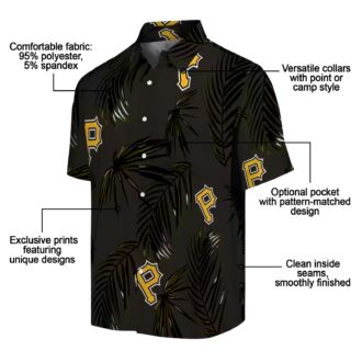 Palm Leaf Pittsburgh Pirates Hawaiian Shirt - Cool MLB Fan Gift for Men