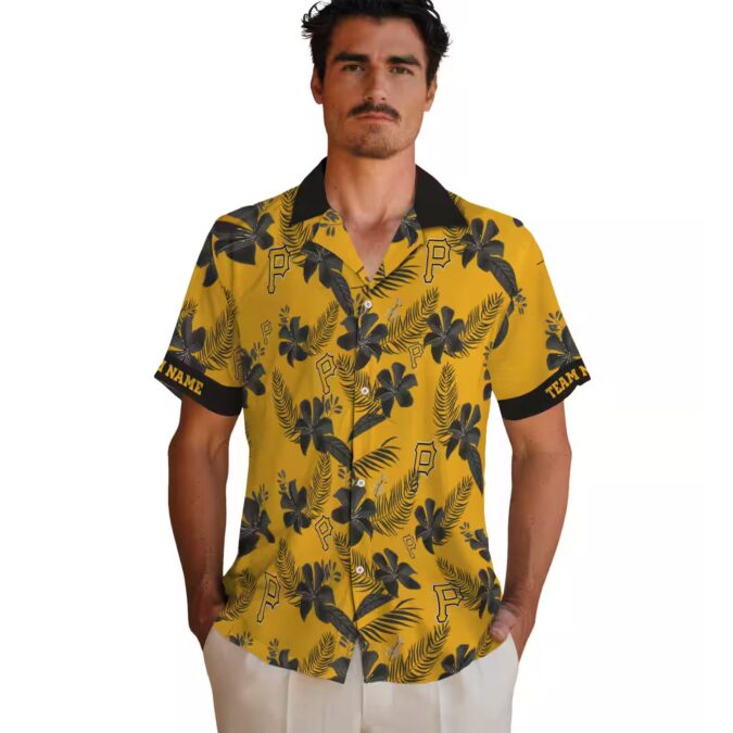 Personalized MLB Pittsburgh Pirates Hawaiian Shirt - Summer Botanical Gift