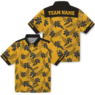 Personalized MLB Pittsburgh Pirates Hawaiian Shirt - Summer Botanical Gift