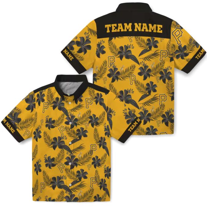Personalized MLB Pittsburgh Pirates Hawaiian Shirt - Summer Botanical Gift