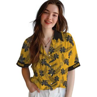 Personalized MLB Pittsburgh Pirates Hawaiian Shirt - Summer Botanical Gift