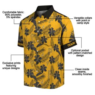 Personalized MLB Pittsburgh Pirates Hawaiian Shirt - Summer Botanical Gift