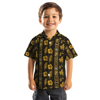 Pittsburgh Pirates Framed Floral Black Hawaiian Shirt - MLB Team Summer Beach Shirt