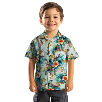 Pittsburgh Pirates Tropical Foliage Green Hawaiian Shirt - MLB Summer Beach Shirt for Men