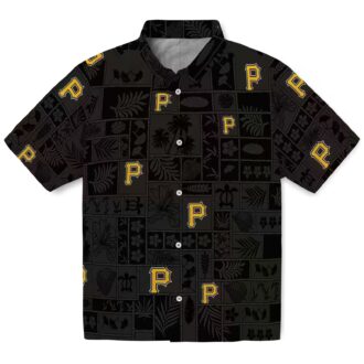 Tropical Black Pittsburgh Pirates Hawaiian Shirt - MLB Team Fan Beach Shirt