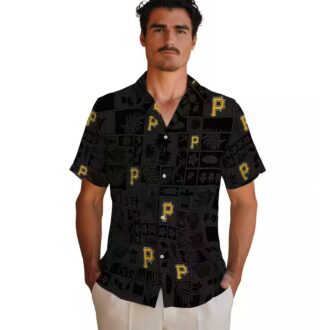 Tropical Black Pittsburgh Pirates Hawaiian Shirt - MLB Team Fan Beach Shirt