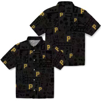 Tropical Black Pittsburgh Pirates Hawaiian Shirt - MLB Team Fan Beach Shirt