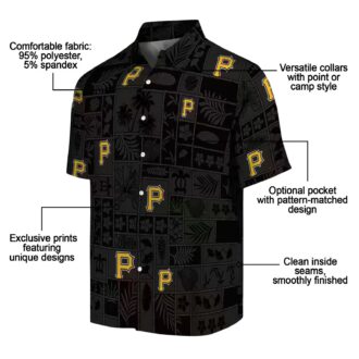 Tropical Black Pittsburgh Pirates Hawaiian Shirt - MLB Team Fan Beach Shirt