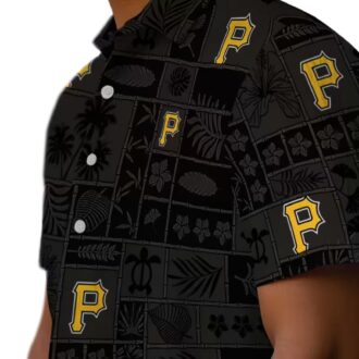 Tropical Black Pittsburgh Pirates Hawaiian Shirt - MLB Team Fan Beach Shirt