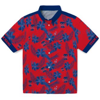 Custom MLB Philadelphia Phillies Tropical Red Shirt with Botanical Design for Beach & Vacation