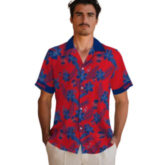 Custom MLB Philadelphia Phillies Tropical Red Shirt with Botanical Design for Beach & Vacation