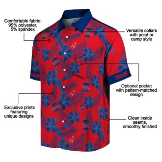 Custom MLB Philadelphia Phillies Tropical Red Shirt with Botanical Design for Beach & Vacation