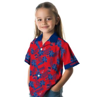 Custom MLB Philadelphia Phillies Tropical Red Shirt with Botanical Design for Beach & Vacation