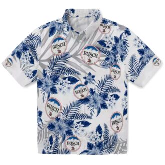 Custom Philadelphia Phillies Tropical Hawaiian Shirt - Hibiscus & Palm Leaves Blue White Shirt for Men