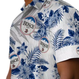 Custom Philadelphia Phillies Tropical Hawaiian Shirt - Hibiscus & Palm Leaves Blue White Shirt for Men