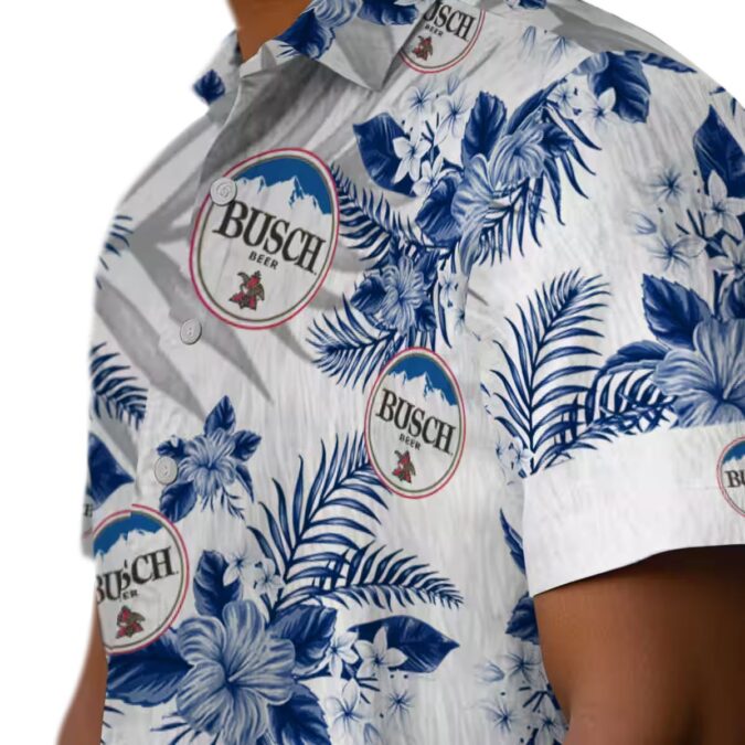 Custom Philadelphia Phillies Tropical Hawaiian Shirt - Hibiscus & Palm Leaves Blue White Shirt for Men