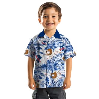 Personalized Philadelphia Phillies Beach Shirt - Floral Aloha Baseball Design