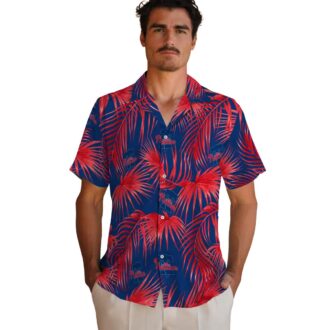 Philadelphia Phillies Blue Hawaiian Shirt - Leafy Palms Design for Summer Tailgates & Beach