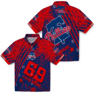 Philadelphia Phillies Blue Hawaiian Shirt - Star Stripes MLB Summer Fan Gift