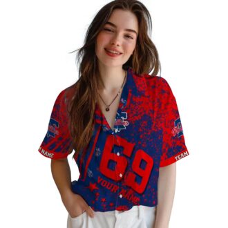 Philadelphia Phillies Blue Hawaiian Shirt - Star Stripes MLB Summer Fan Gift