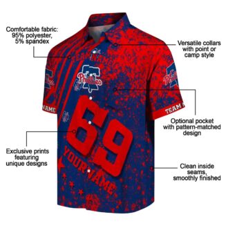 Philadelphia Phillies Blue Hawaiian Shirt - Star Stripes MLB Summer Fan Gift