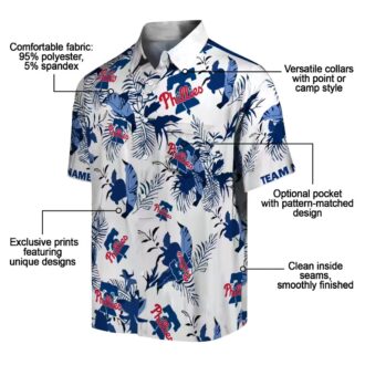 Philadelphia Phillies Custom Tropical Hawaiian Shirt with Botanical Prints