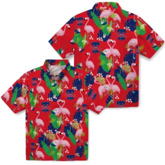 Philadelphia Phillies Flamingo Foliage Hawaiian Shirt - Blue & Green Tropical MLB Shirt for Men