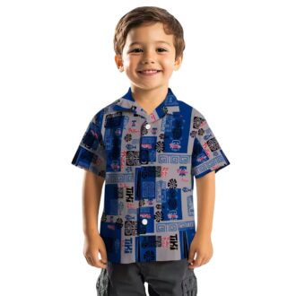 Philadelphia Phillies Hawaiian Blue Shirt with Tribal Design - Ideal for Tailgate and Beach Parties