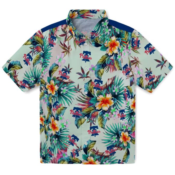 Philadelphia Phillies MLB Tropical Green Hawaiian Shirt - Best Summer Shirt for Phillies Fans