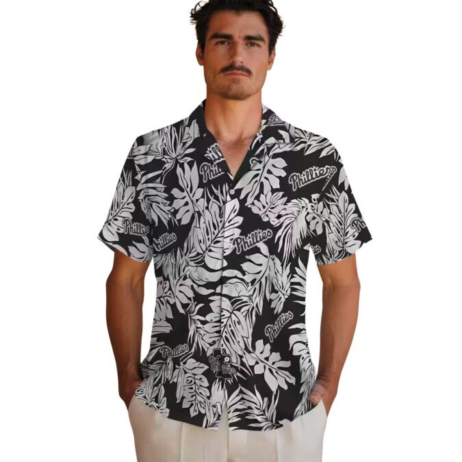 Philadelphia Phillies Monstera Leaf Hawaiian Shirt - Tropical MLB Fan Outfit for Men