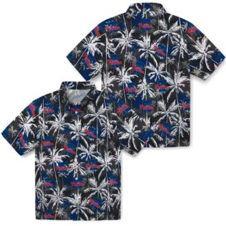 Philadelphia Phillies Palm Print Hawaiian Shirt - MLB Summer Fan Gear