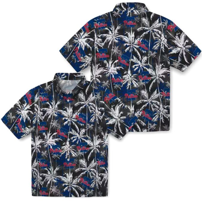 Philadelphia Phillies Palm Print Hawaiian Shirt - MLB Summer Fan Gear