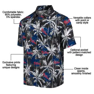 Philadelphia Phillies Palm Print Hawaiian Shirt - MLB Summer Fan Gear