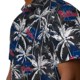 Philadelphia Phillies Palm Print Hawaiian Shirt - MLB Summer Fan Gear